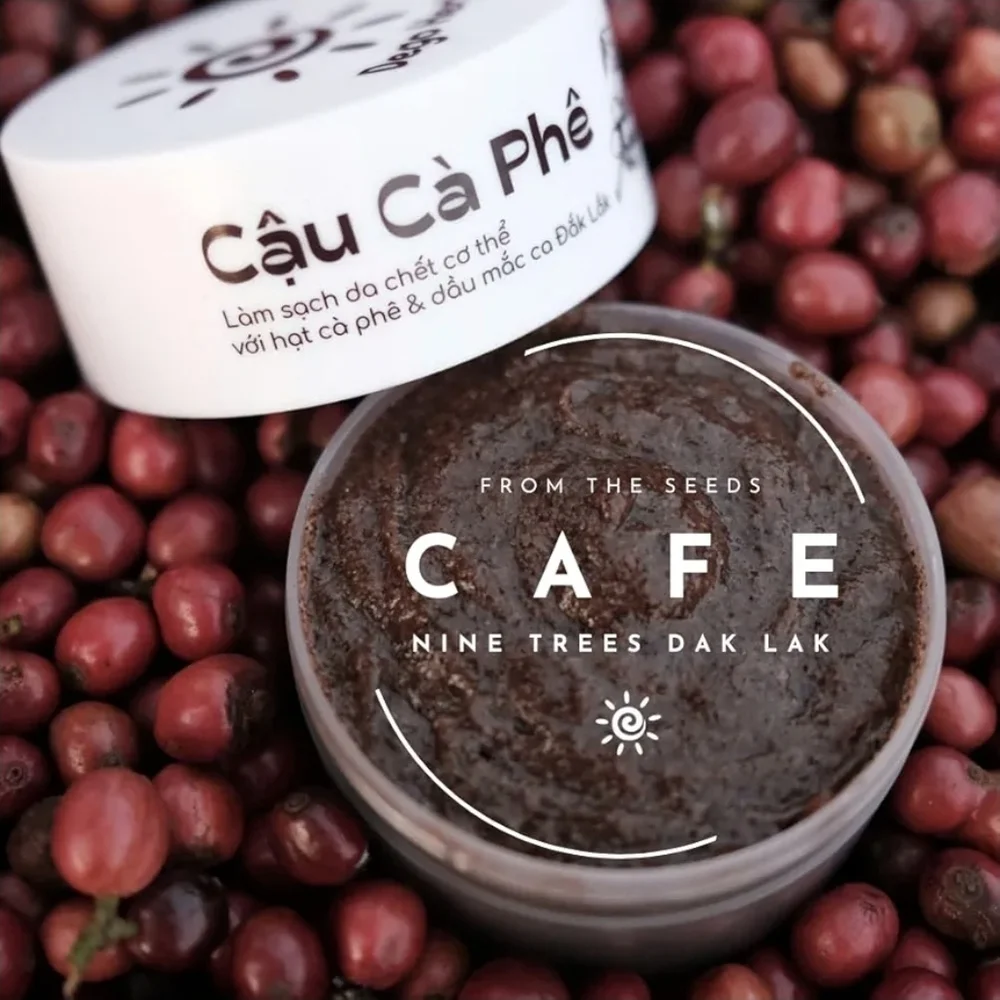 Cầu Cà Phê Coffee Scrub By Dego Herbal - Rich Brown White Sealed NWT 8.8oz